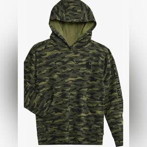 Carhartt Long Sleeve Camouflage Hoodie Sweatshirt Camo Army Print Large 14/16